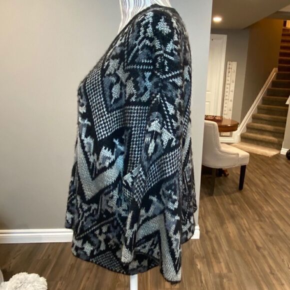 Free People Sweater Medium Bell Sleeve zigzag - Picture 4 of 9